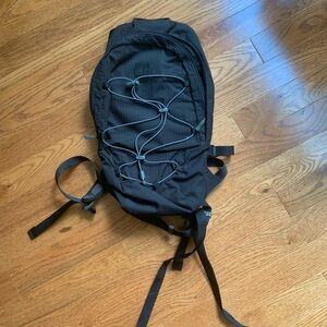 Black Men's Outdoor Backpack with Front Bungee Cord